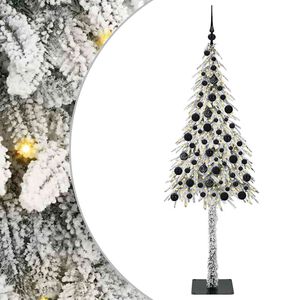 vidaXL Vianočn&yacute; stromček s 300 LED-i Biela 180 cm PE a oceľ