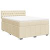 vidaXL Boxspring posteľ s matracom kr&eacute;mov&yacute; 140x190 cm l&aacute;tka