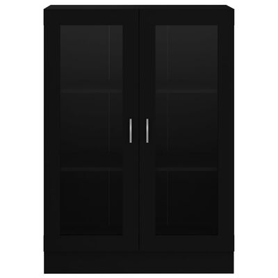 vidaXL Vitrína, čierna 82,5x30,5x115 cm, kompozitné drevo