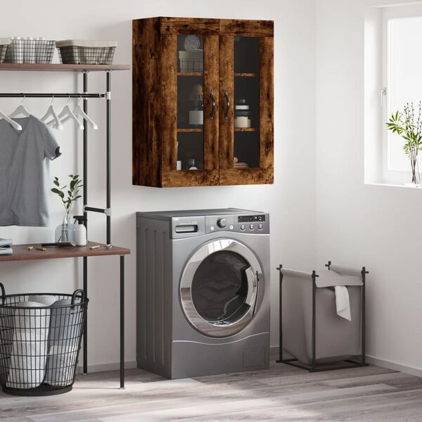 vidaXL N&aacute;stenn&aacute; skrinka dymov&yacute; dub 69,5x34x90 cm kompozitn&eacute; drevo