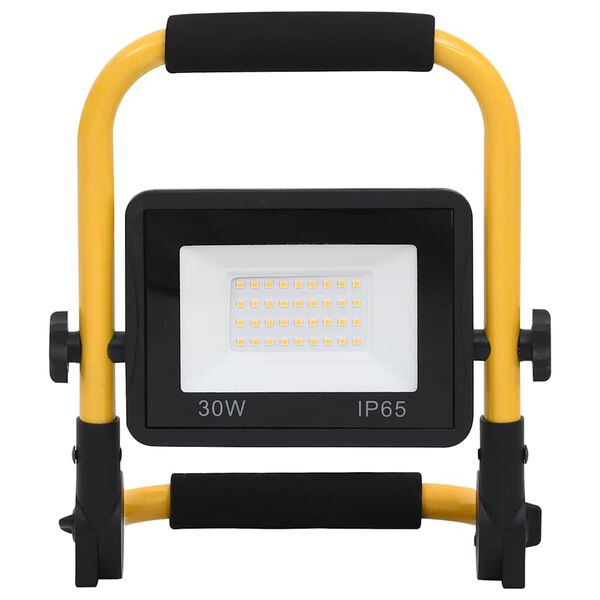 vidaXL LED reflektor s rukoväťou 30 W teplé biele svetlo