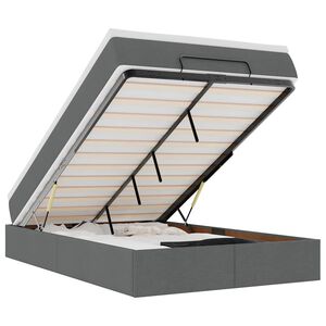 vidaXL Osmansk&aacute; posteľ s matracom tmavosiv&yacute; 120x190 cm l&aacute;tka