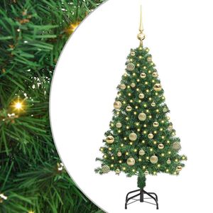 vidaXL Umel&yacute; vianočn&yacute; stromček Zelen&aacute; 120 cm PVC a Oceľ a Plast