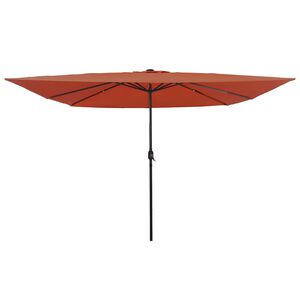 vidaXL Z&aacute;hradn&yacute; slnečn&iacute;k Tehlov&aacute; 295 x 295 x 245 cm Polyester a oceľ