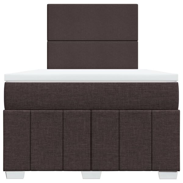 vidaXL Boxspring posteľ s matracom tmavohned&aacute; 120x190 cm l&aacute;tka