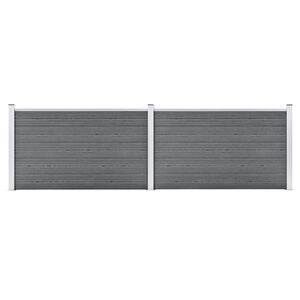 vidaXL Z&aacute;hradn&yacute; plot, WPC 353x106 cm, siv&yacute;