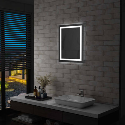 vidaXL Kúpeľňové LED zrkadlo s dotykovým snímačom 50x60 cm