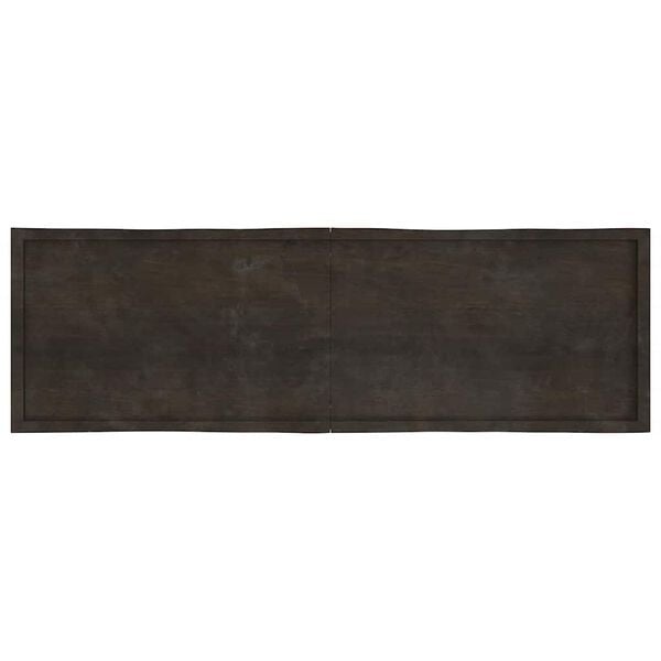 vidaXL Stolová doska tmavohnedá 200x60x(2-4)cm ošetrený masív hrany