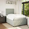 vidaXL Boxspring posteľ s matracom bledosiv&aacute; 120x190 cm zamat