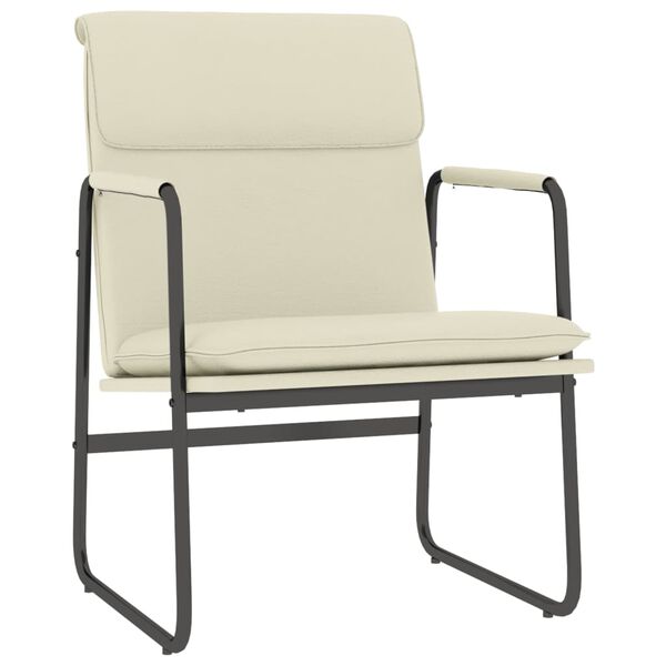 vidaXL Kreslo kr&eacute;mov&eacute; 55x64x80 cm umel&aacute; koža