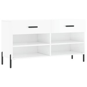 vidaXL Lavička na top&aacute;nky, leskl&aacute; biela 102x35x55 cm, kompozitn&eacute; drevo