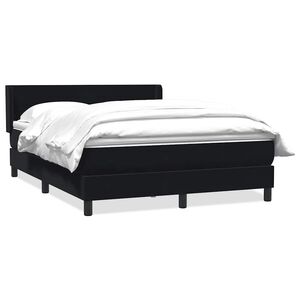 vidaXL Posteľn&yacute; r&aacute;m boxspring s matracom čierny 160x210 cm zamat