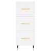 vidaXL Vysok&aacute; skrinka biela 34,5x34x180 cm spracovan&eacute; drevo
