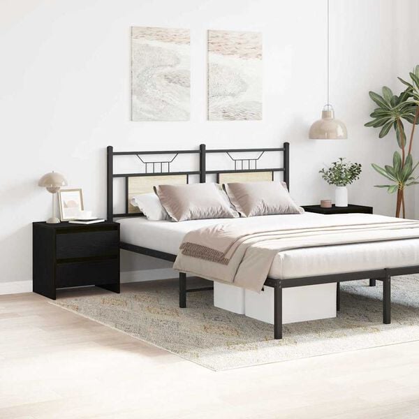 vidaXL Nočn&yacute; stol&iacute;k so z&aacute;suvkou 2 pcs Čierny dub 45 x 34 x 44,5 cm