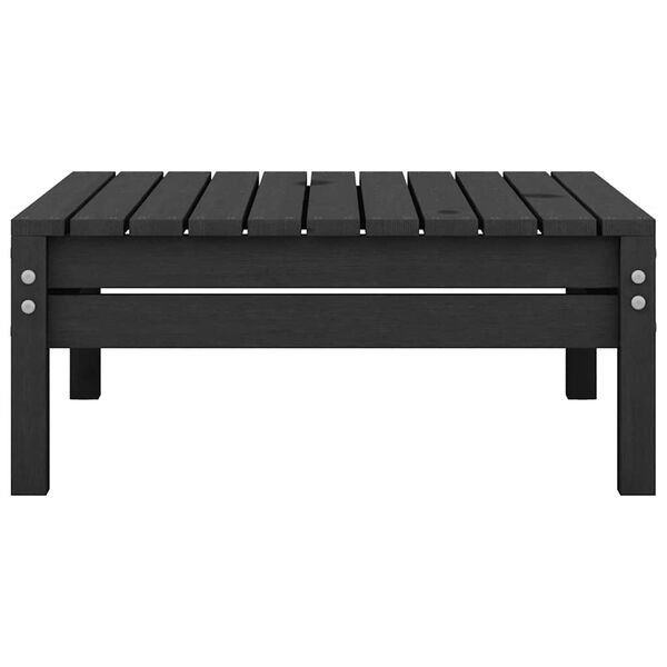 vidaXL Záhradná podnožka čierna masívna borovica