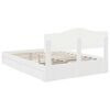 vidaXL &Uacute;ložn&aacute; posteľ so z&aacute;suvkou Biela 140 x 200 cm Kompozitn&eacute; drevo