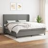 vidaXL Boxspring posteľ s matracom tmavosiv&aacute; 200x200 cm l&aacute;tka