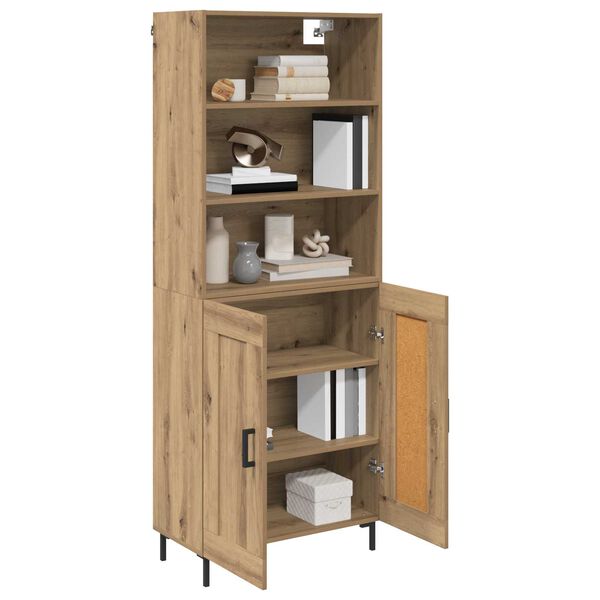 vidaXL Highboard Remeseln&yacute; dub 69,5 x 34 x 180 cm Kompozitn&eacute; drevo