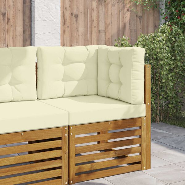 vidaXL Vank&uacute;&scaron; na vonkaj&scaron;iu pohovku 3 pcs Kr&eacute;mov&aacute; Polyester