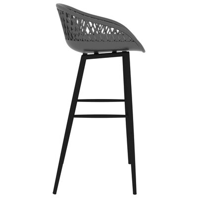 vidaXL Barové stoličky 4 ks sivé