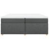 vidaXL Boxspring posteľ s matracom tmavosivá 200x200 cm látka