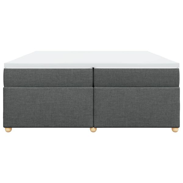 vidaXL Boxspring posteľ s matracom tmavosivá 200x200 cm látka