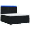 vidaXL LED boxspring posteľ s matracom Čierna 180 x 200 cm L&aacute;tka