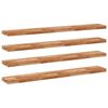 vidaXL Pl&aacute;vaj&uacute;ce police 4 ks 120x20x4 cm olejom sfarben&eacute; mas&iacute;vne drevo ak&aacute;cia