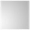 vidaXL Zrkadlo do k&uacute;peľne s LED Priehľadn&aacute; 60 x 60 cm tvrden&eacute; sklo