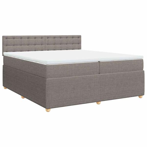 vidaXL Boxspring posteľ s matracom sivohned&yacute; 200x200 cm l&aacute;tka