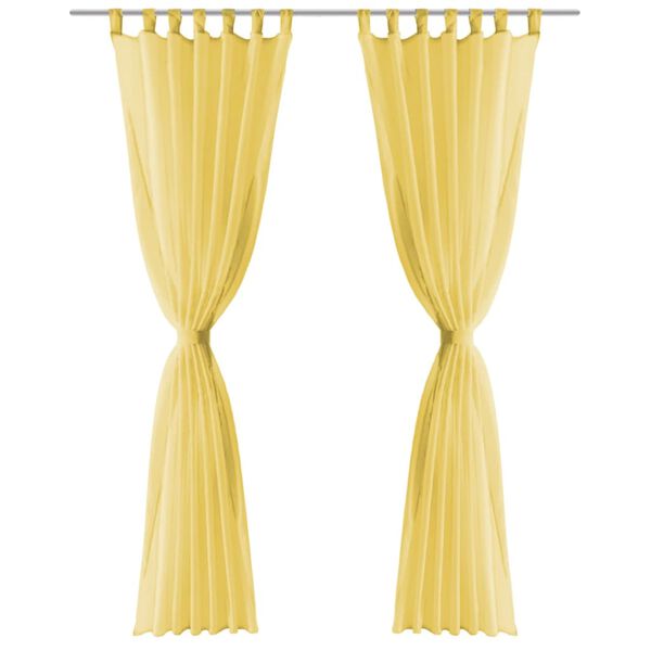 vidaXL Z&aacute;ves z l&aacute;tky vo&aacute;l, 2 ks, 140 x 175 cm, žlt&yacute;