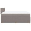 vidaXL Posteľn&yacute; r&aacute;m boxspring s matracom sivohned 160x200 cm l&aacute;tka