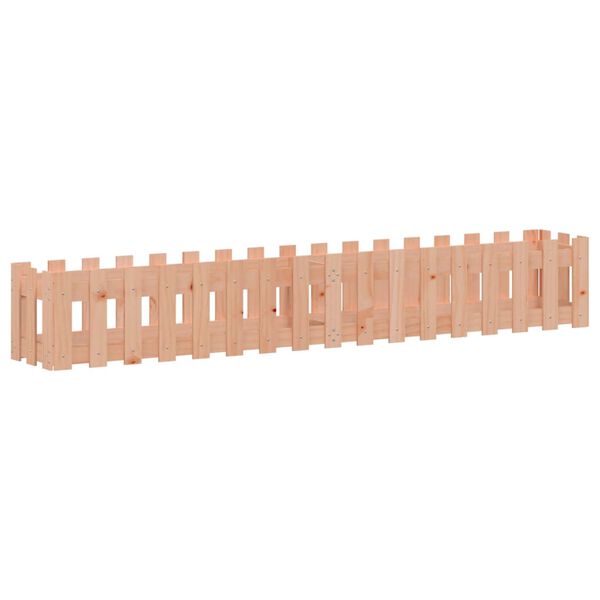vidaXL Vyvýšený záhon s dizajnom plotu 200x30x30 cm masívny douglas