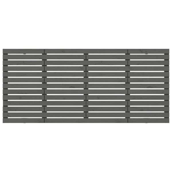vidaXL N&aacute;stenn&eacute; čelo postele siv&eacute; 206x3x91,5 cm mas&iacute;vna borovica