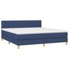 vidaXL Posteľn&yacute; r&aacute;m boxspring s matracom modr&yacute; 180x200 cm l&aacute;tka