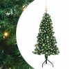 vidaXL Rohov&yacute; umel&yacute; vianočn&yacute; strom s 150 LED-i Zelen&aacute; 150 cm PVC a kov