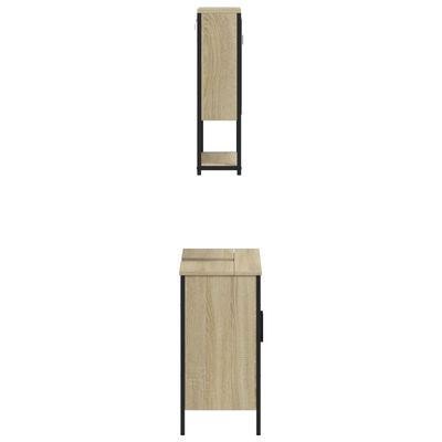 vidaXL 2-dielna súprava kúpeľňových skriniek sonoma kompozitné drevo