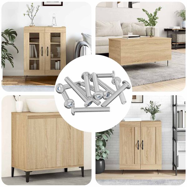 vidaXL Z&aacute;mkov&aacute; skrutka Jednofarebn&yacute; 12 pcs Strieborn&aacute; M6 x 35 mm Oceľ