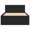vidaXL Posteľn&yacute; r&aacute;m s čelom bez matraca čierny 100x200 cm