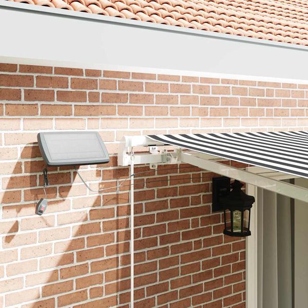 vidaXL Ručne zaťahovacia mark&iacute;za s LED antracit a biela 450x300 cm