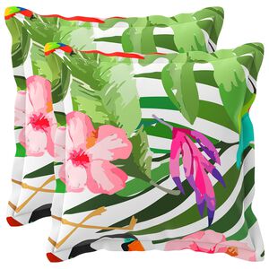 vidaXL Poťah na podložku 2 ks HOUTEN Čierna 30 x 30 cm Polyester