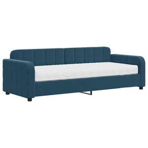 vidaXL Denn&aacute; posteľ s matracom modr&aacute; 80x200 cm zamat