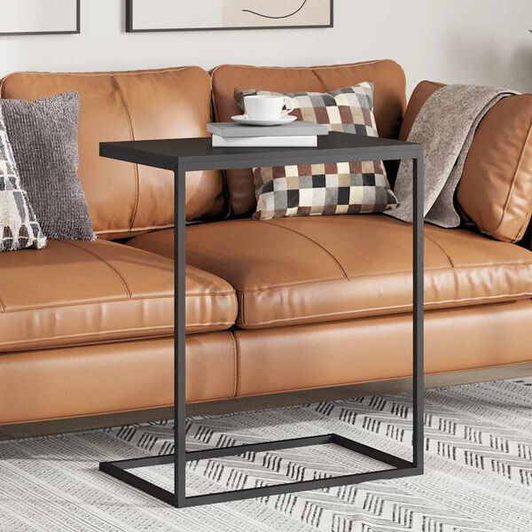 vidaXL Pr&iacute;ručn&yacute; stol&iacute;k, čierny 55x35x66 cm, kompozitn&eacute; drevo