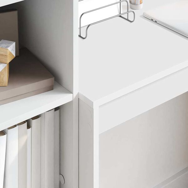 vidaXL Stôl so zásuvkou 2 pcs Biela