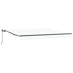 vidaXL Sklopn&aacute; mark&iacute;za Biela 400 &times; 350 cm Polyester a hlin&iacute;k