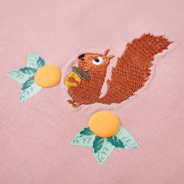 Detské tričko s dlhým rukávom bledoružové 92