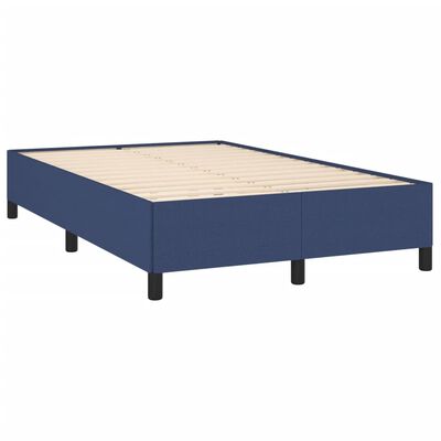 vidaXL Rám postele modrý 120x190 cm látka