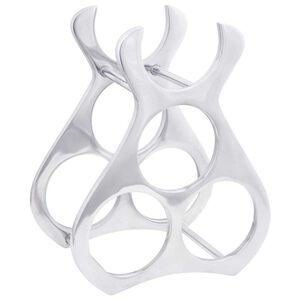 vidaXL Reg&aacute;l na v&iacute;no Strieborn&aacute; 23 x 14 x 28 cm Hlin&iacute;k