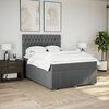 vidaXL Boxspring posteľ s matracom tmavosiv&aacute; 140x190 cm l&aacute;tka
