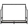 vidaXL R&aacute;m detskej postele čierny 80x200 cm mas&iacute;vna borovica